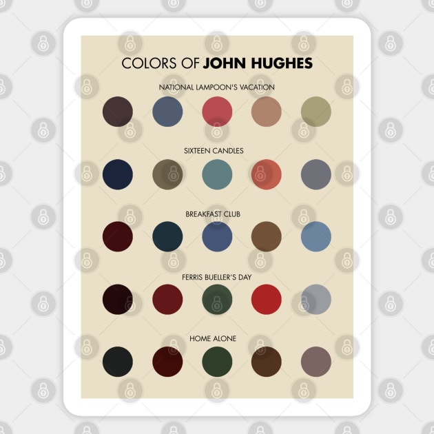 Colors of John Hughes Magnet by guayguay